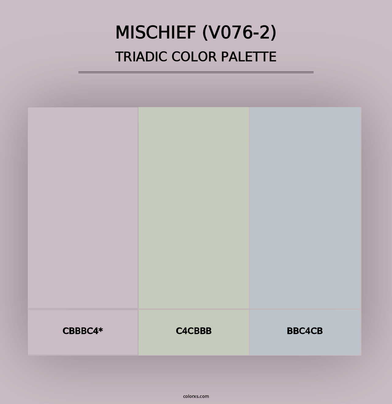 Mischief (V076-2) - Triadic Color Palette