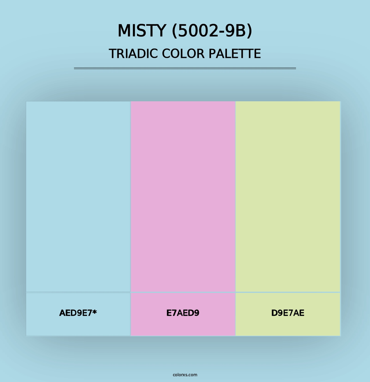 Misty (5002-9B) - Triadic Color Palette