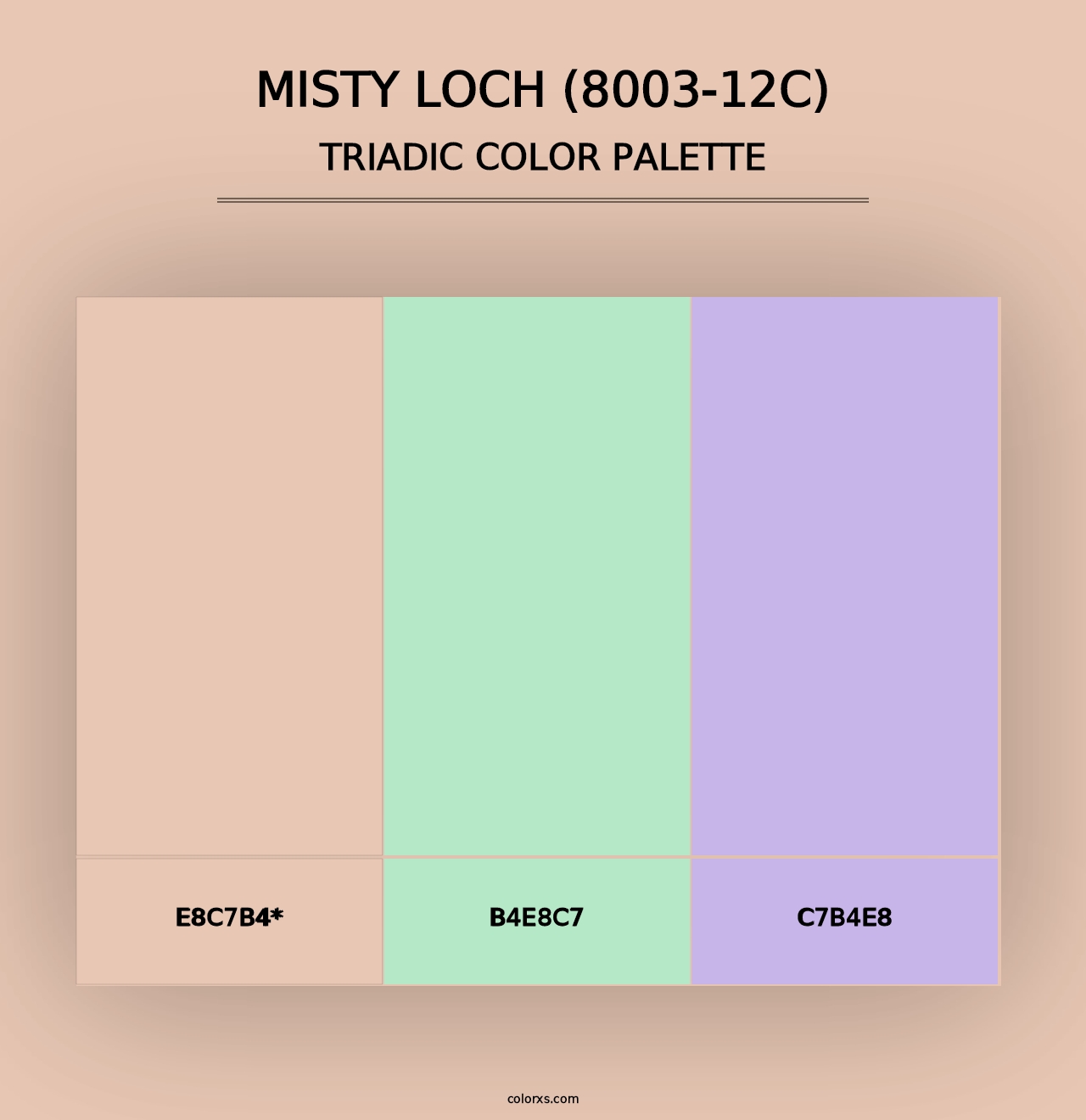 Misty Loch (8003-12C) - Triadic Color Palette