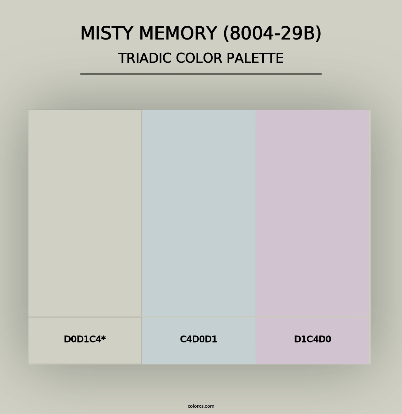 Misty Memory (8004-29B) - Triadic Color Palette