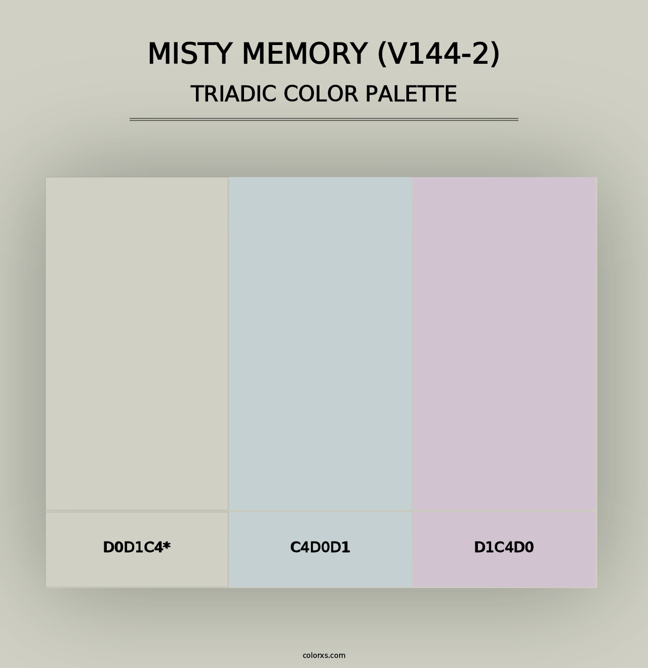 Misty Memory (V144-2) - Triadic Color Palette