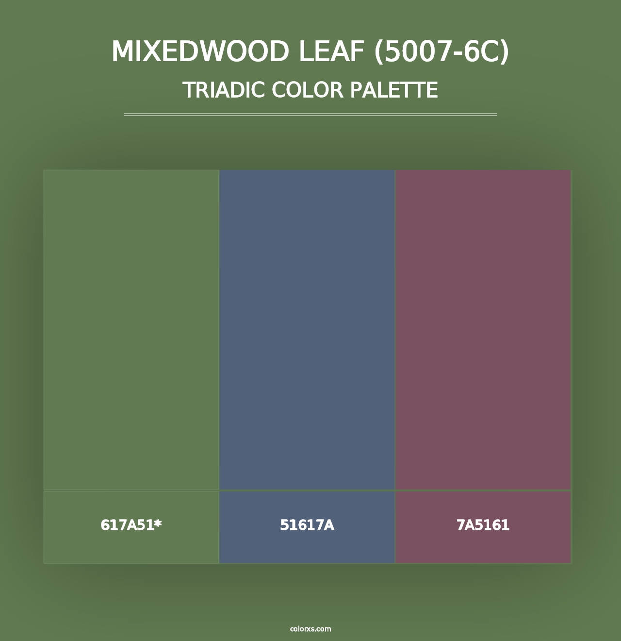 Mixedwood Leaf (5007-6C) - Triadic Color Palette