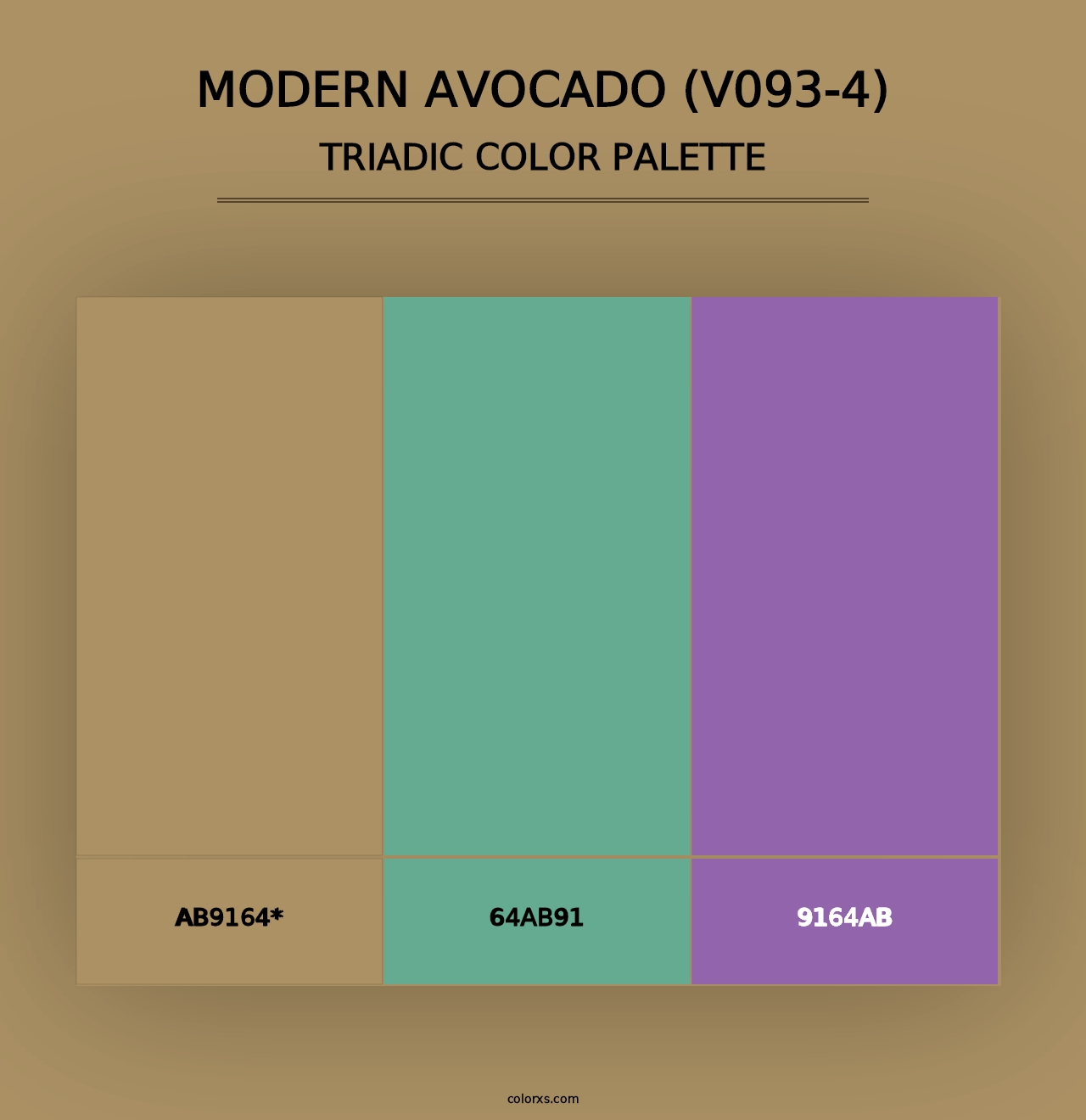 Modern Avocado (V093-4) - Triadic Color Palette