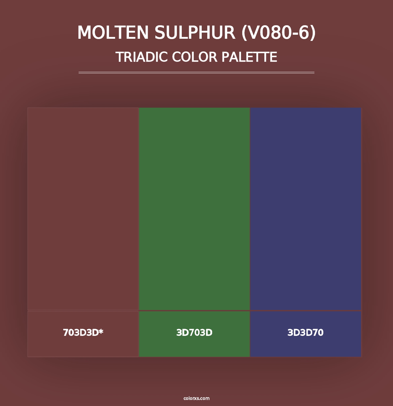 Molten Sulphur (V080-6) - Triadic Color Palette