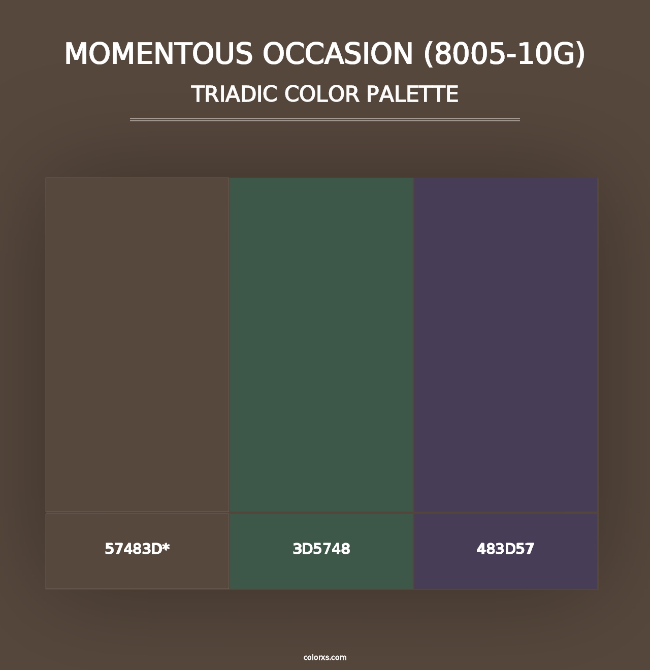 Momentous Occasion (8005-10G) - Triadic Color Palette