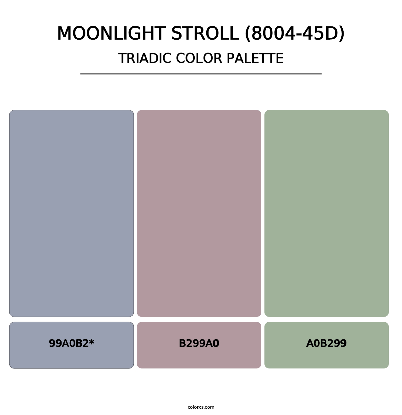 Moonlight Stroll (8004-45D) - Triadic Color Palette