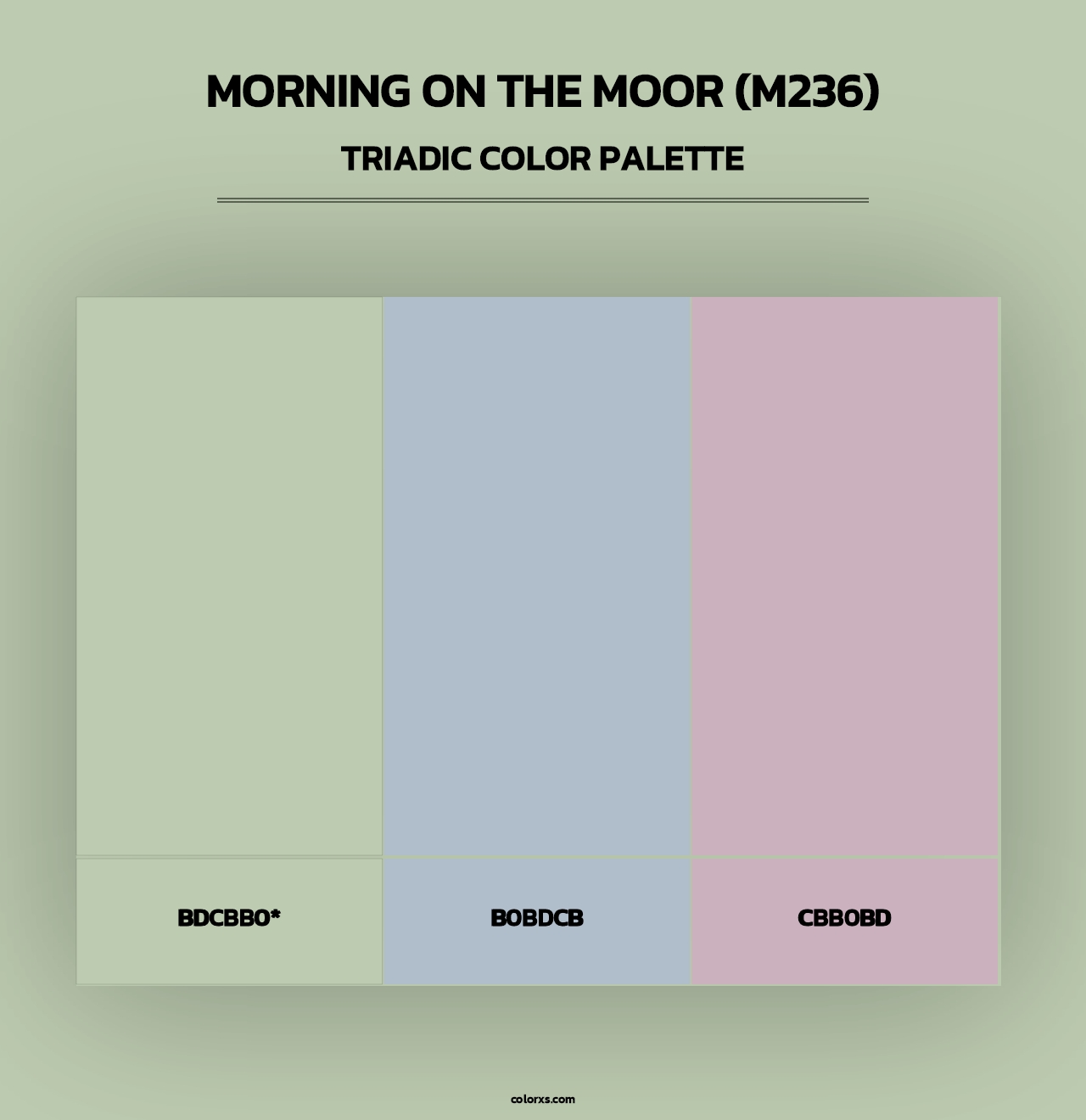 Morning on the Moor (M236) - Triadic Color Palette