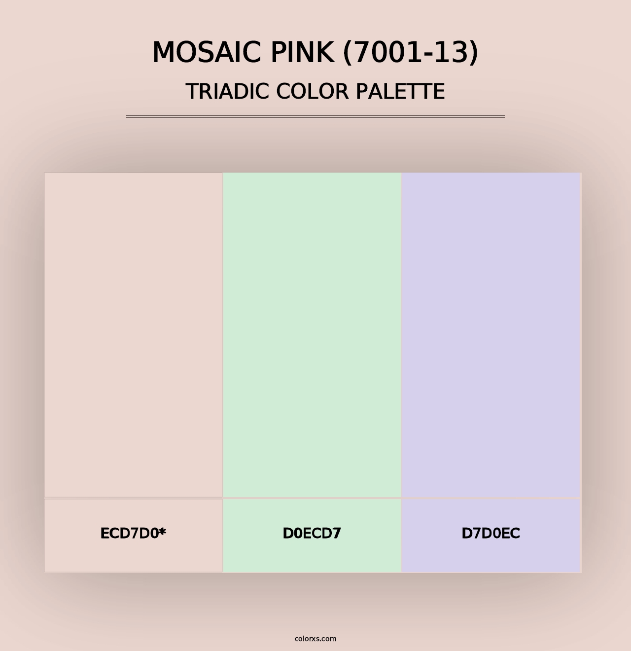 Mosaic Pink (7001-13) - Triadic Color Palette