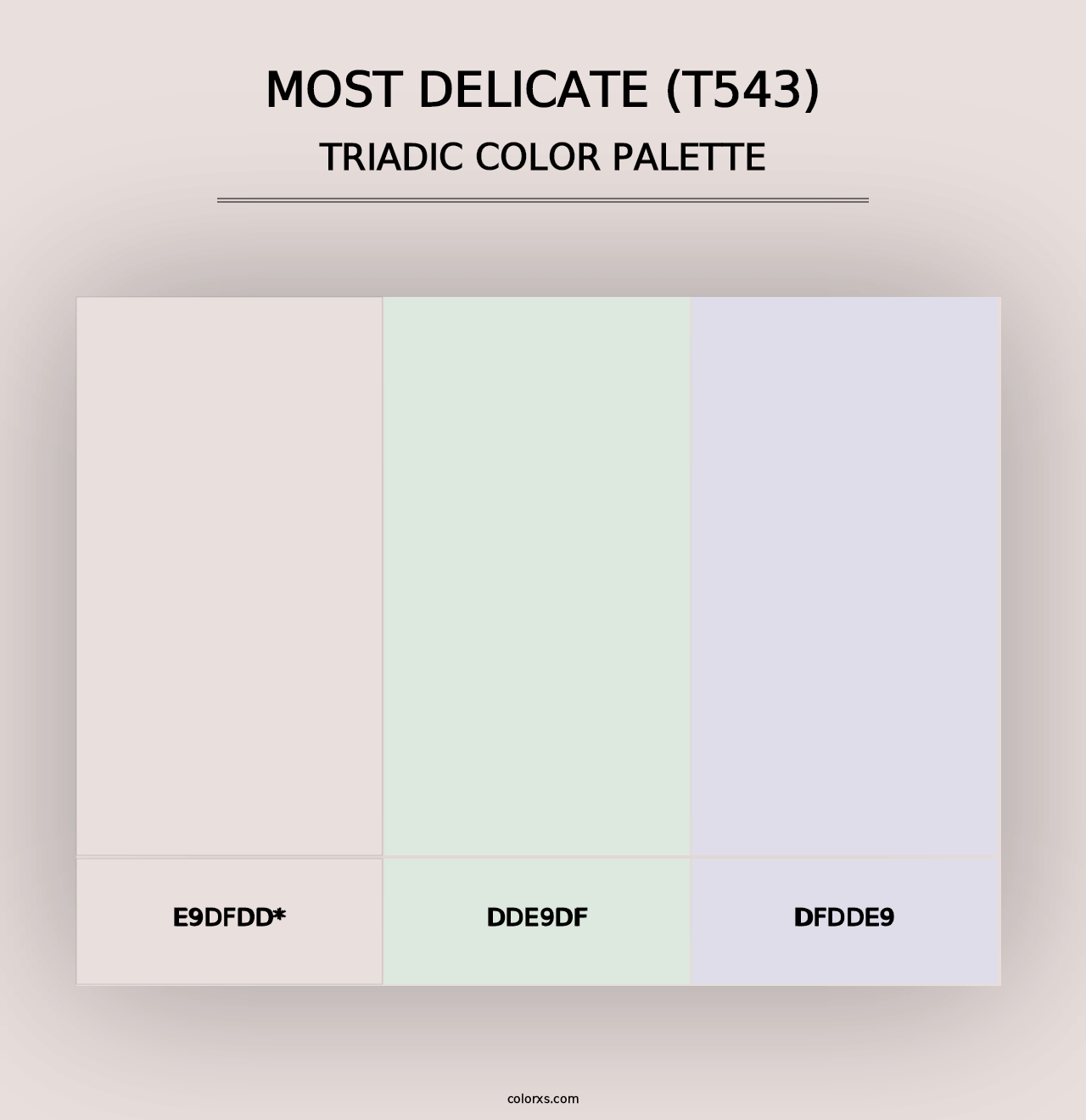 Most Delicate (T543) - Triadic Color Palette