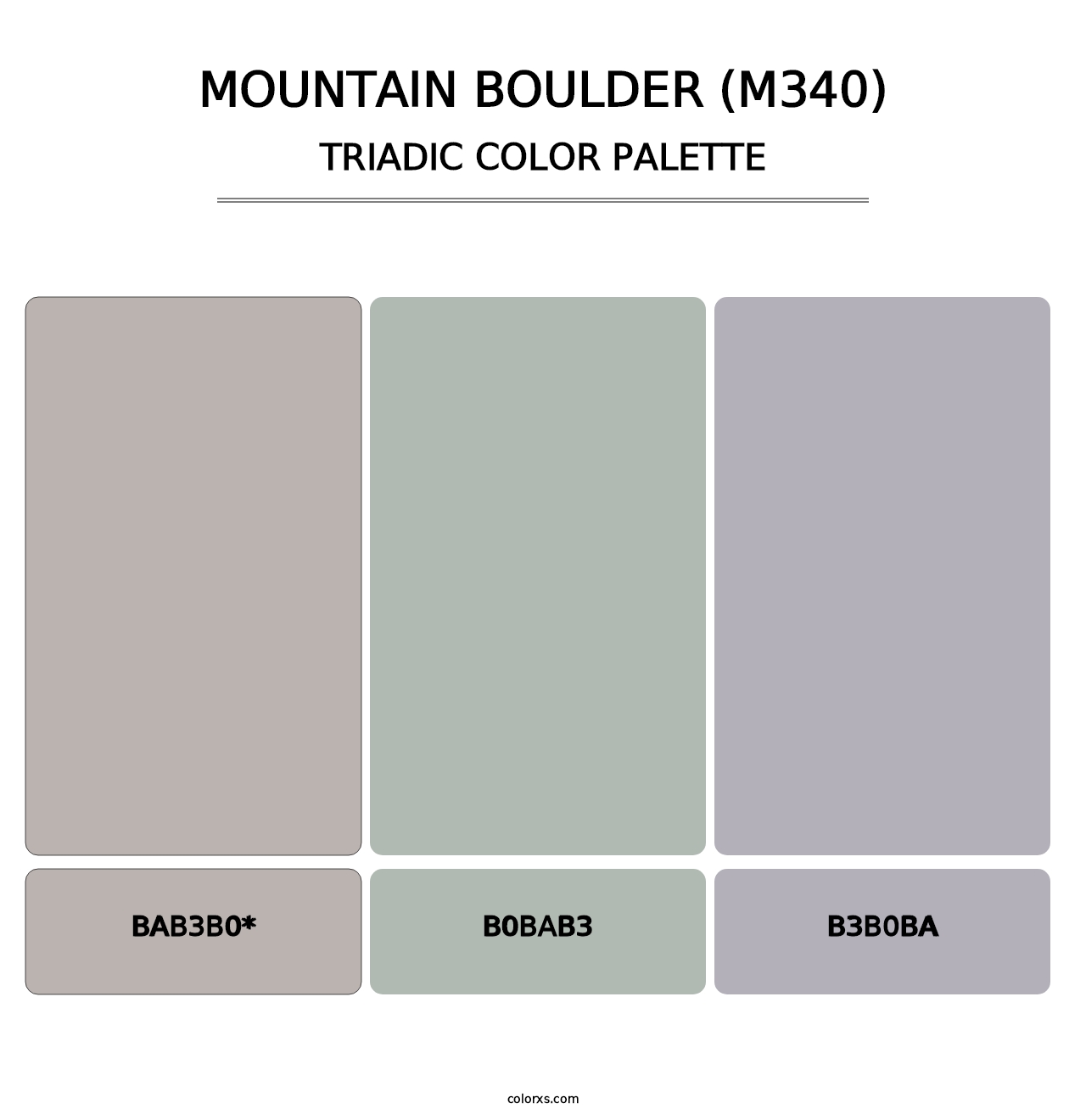 Mountain Boulder (M340) - Triadic Color Palette