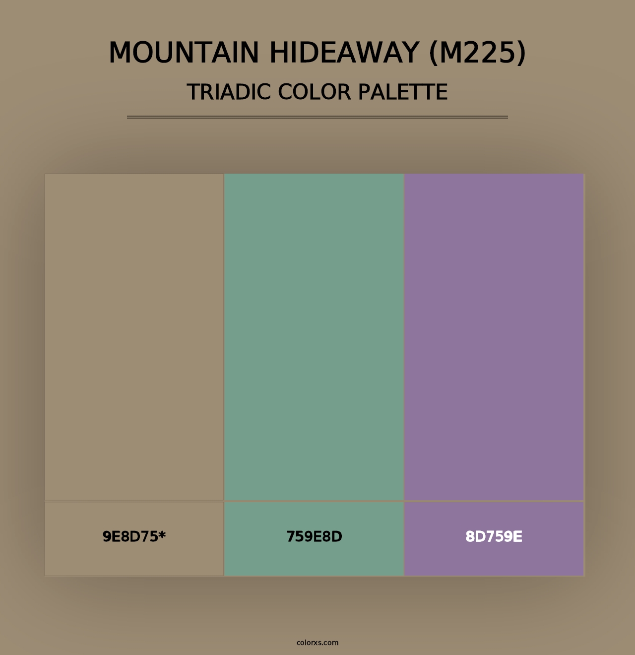 Mountain Hideaway (M225) - Triadic Color Palette