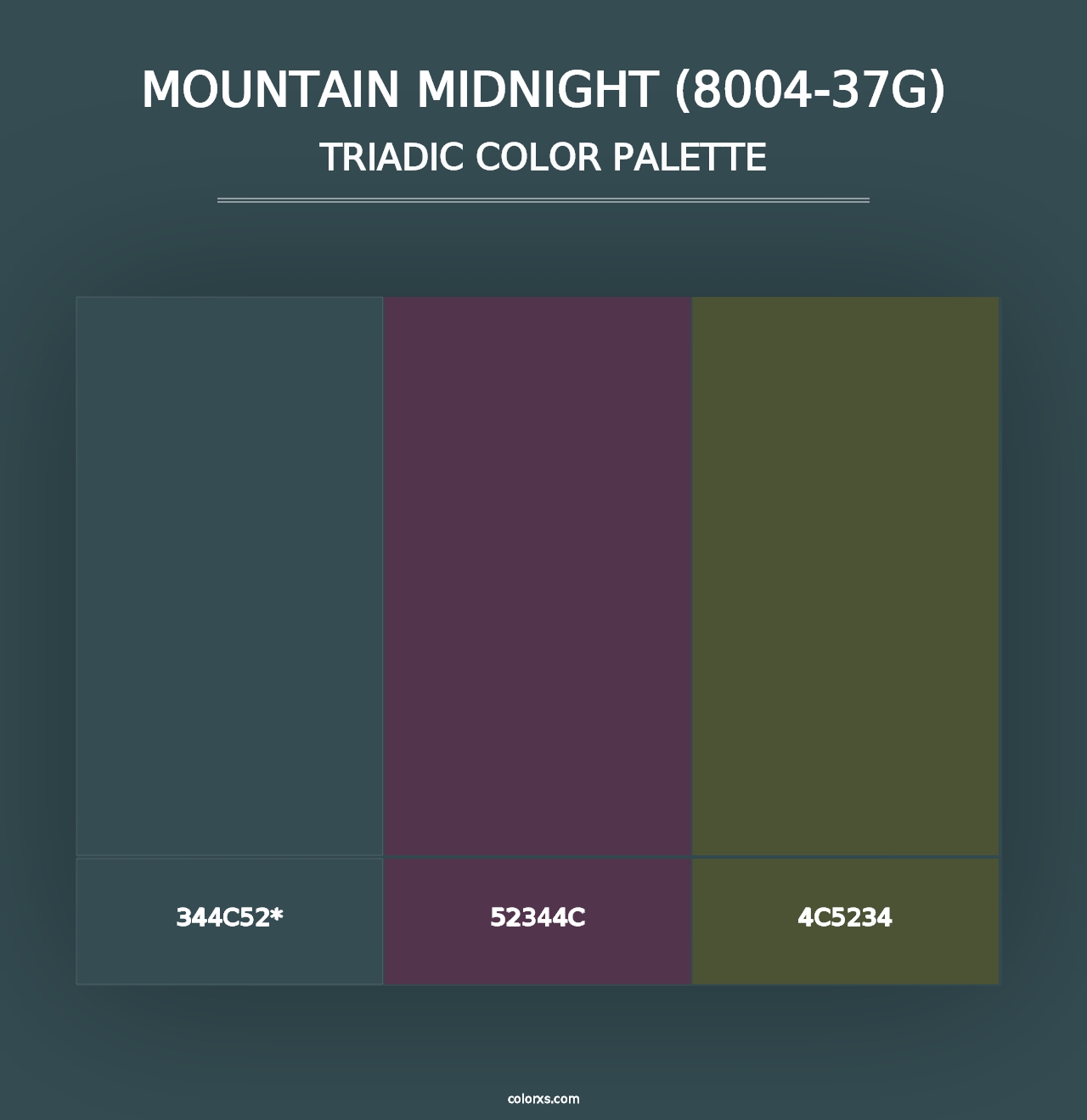 Mountain Midnight (8004-37G) - Triadic Color Palette