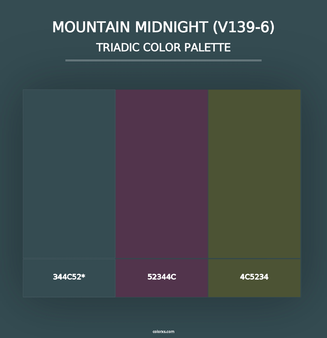 Mountain Midnight (V139-6) - Triadic Color Palette