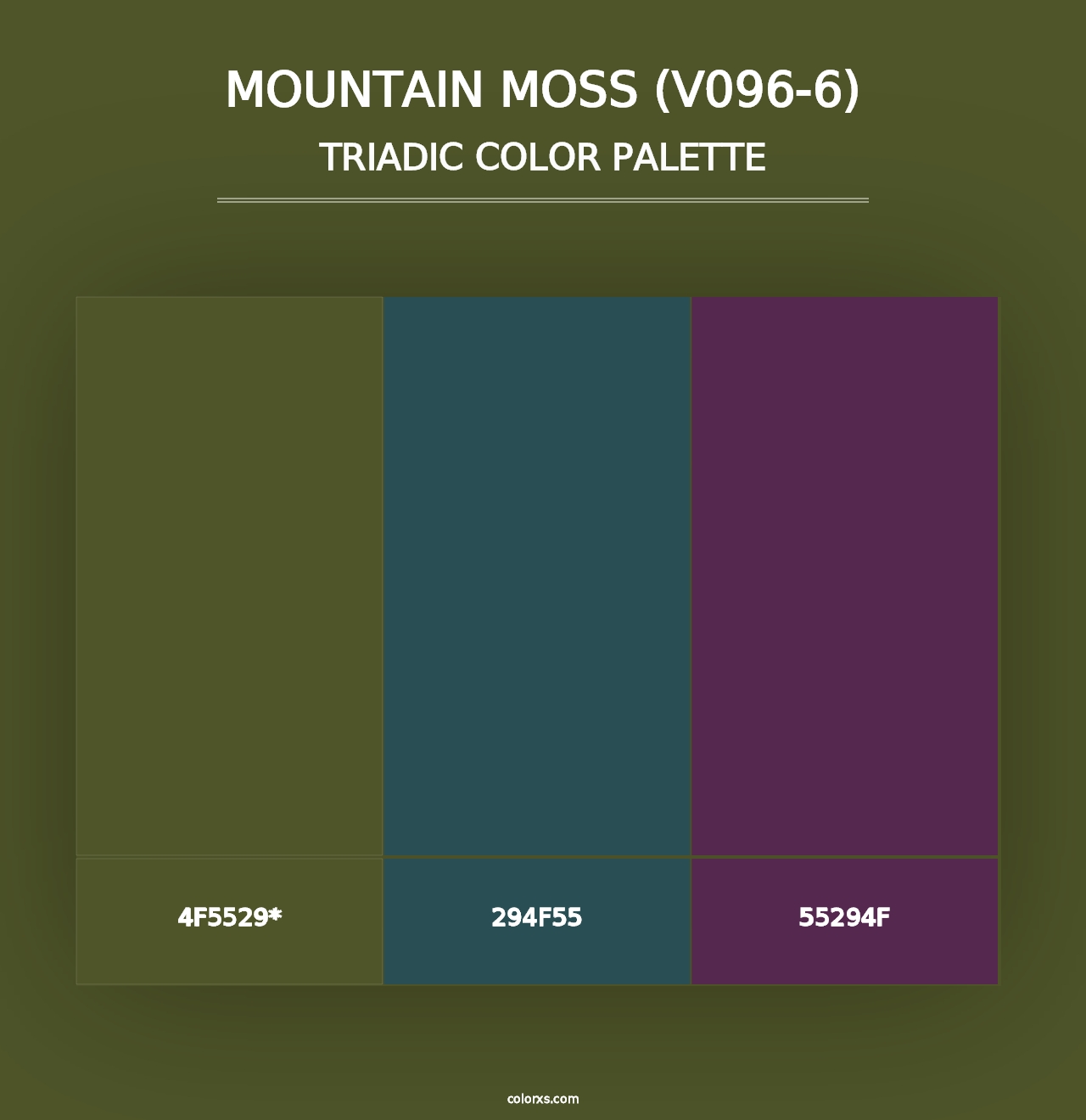 Mountain Moss (V096-6) - Triadic Color Palette