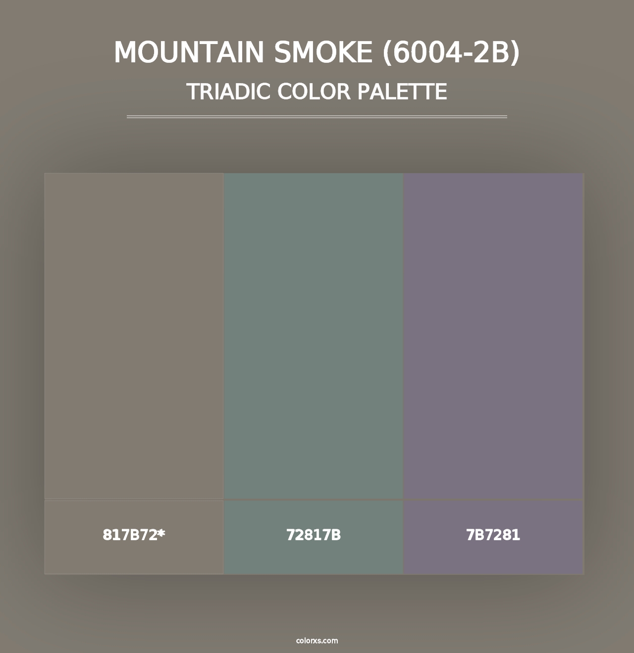 Mountain Smoke (6004-2B) - Triadic Color Palette