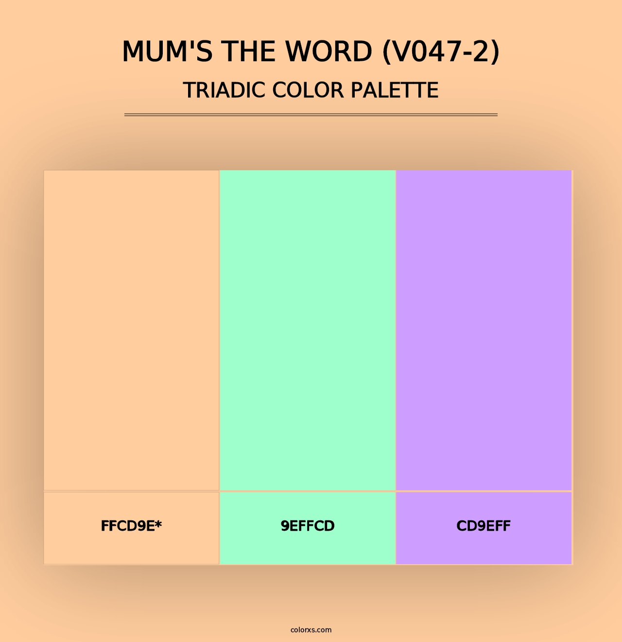 Mum's the Word (V047-2) - Triadic Color Palette