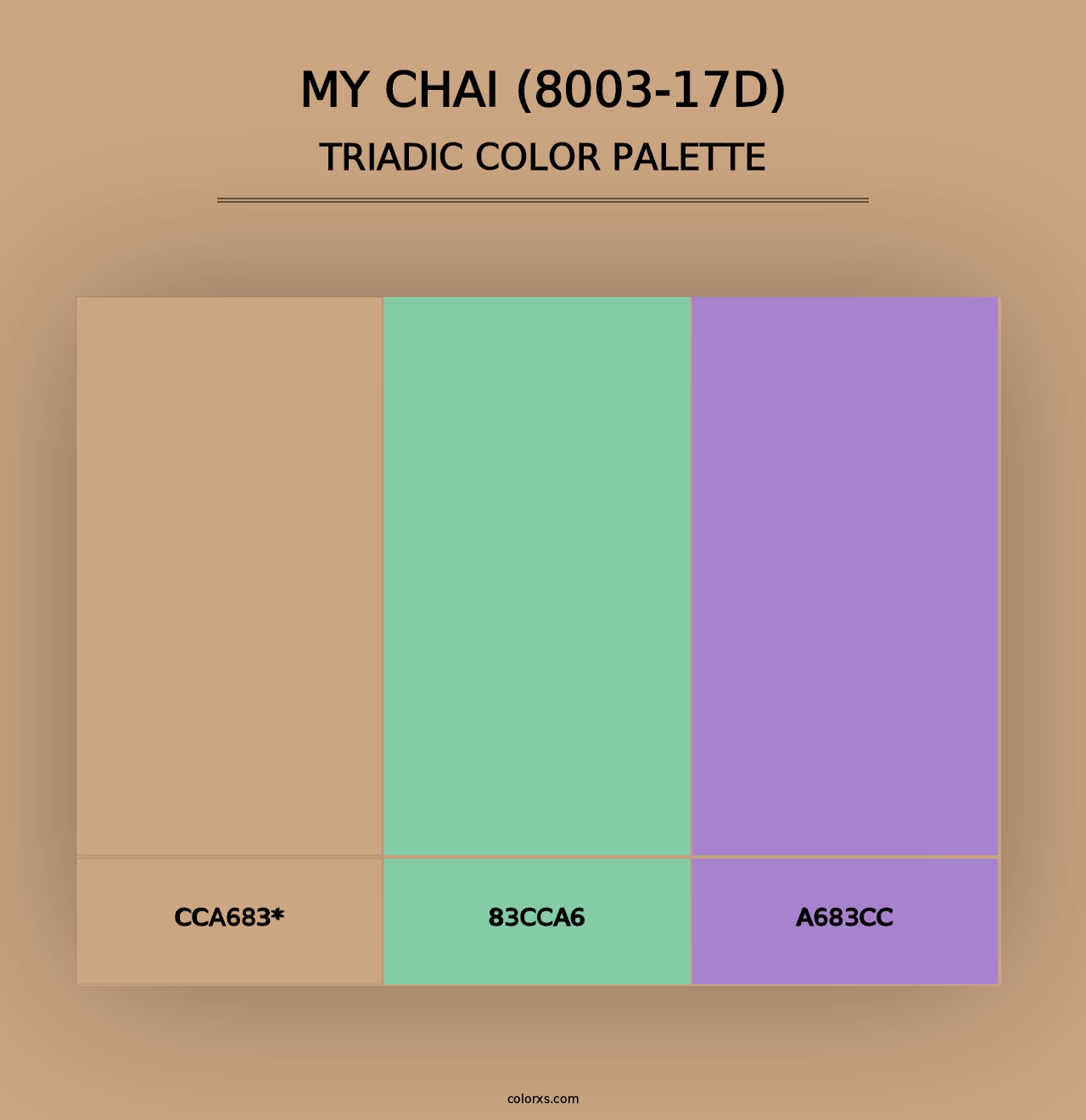 My Chai (8003-17D) - Triadic Color Palette