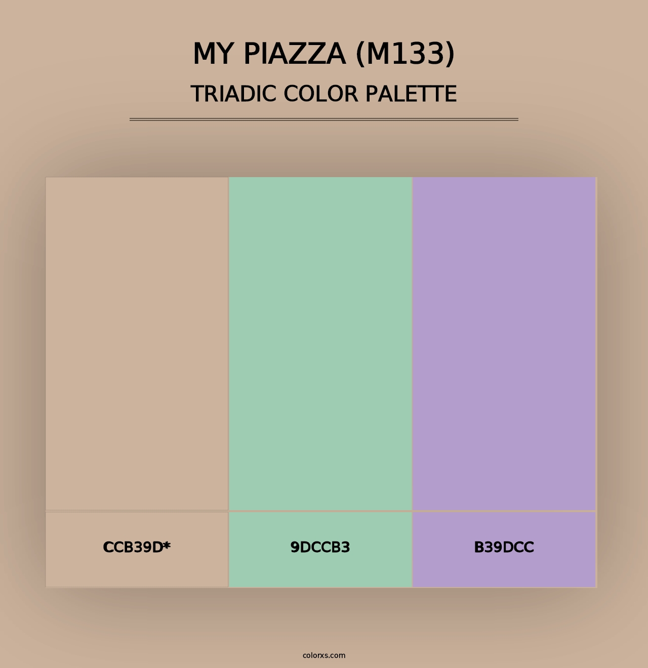 My Piazza (M133) - Triadic Color Palette