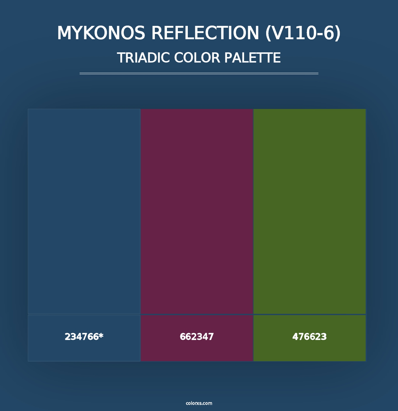 Mykonos Reflection (V110-6) - Triadic Color Palette