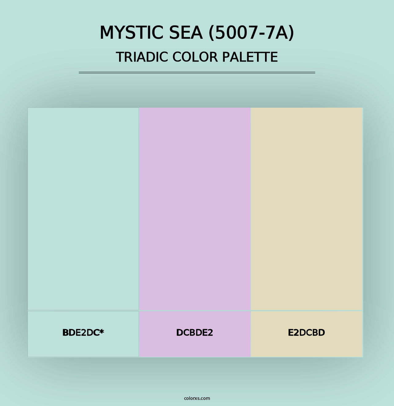 Mystic Sea (5007-7A) - Triadic Color Palette