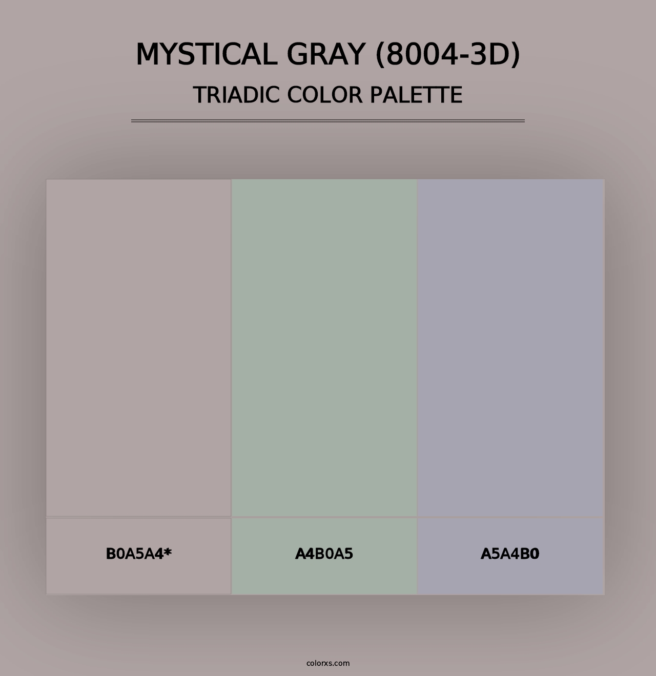 Mystical Gray (8004-3D) - Triadic Color Palette