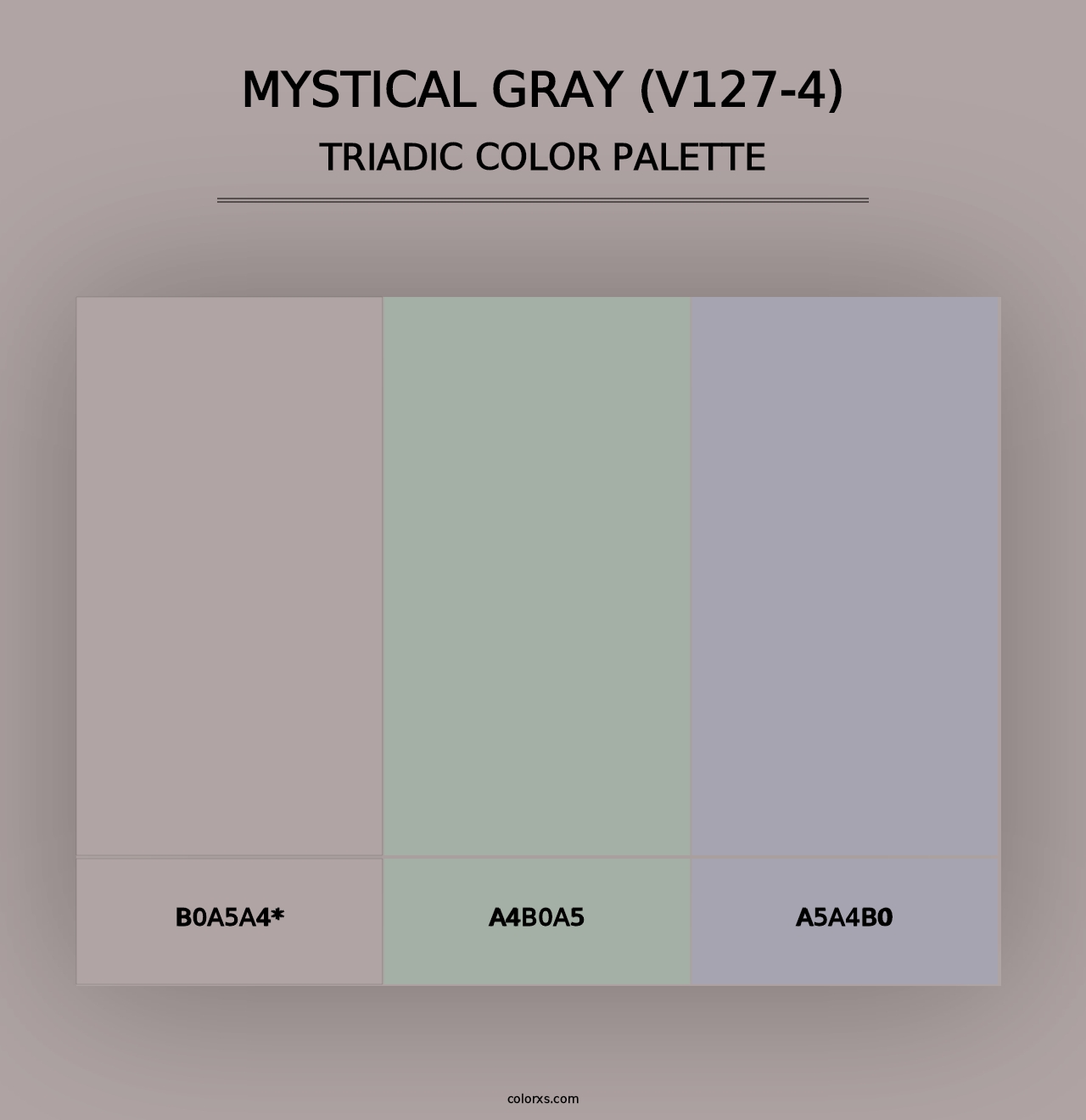 Mystical Gray (V127-4) - Triadic Color Palette