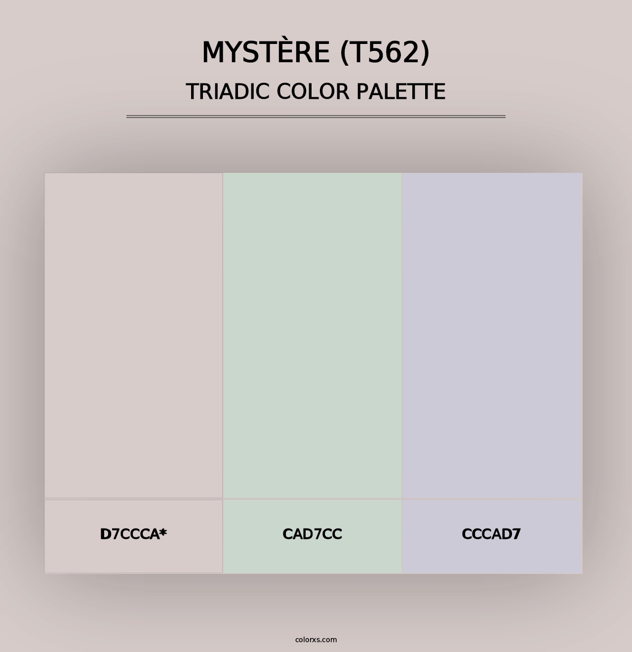 Mystère (T562) - Triadic Color Palette