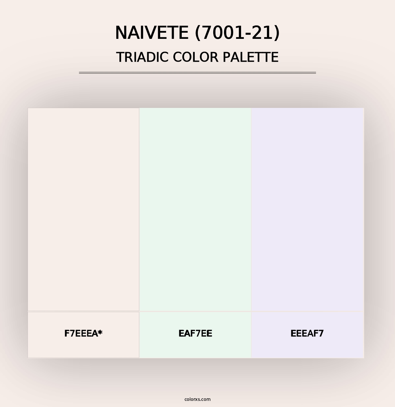 Naivete (7001-21) - Triadic Color Palette