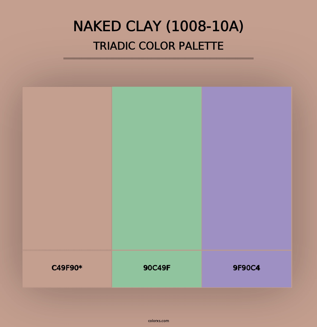 Naked Clay (1008-10A) - Triadic Color Palette