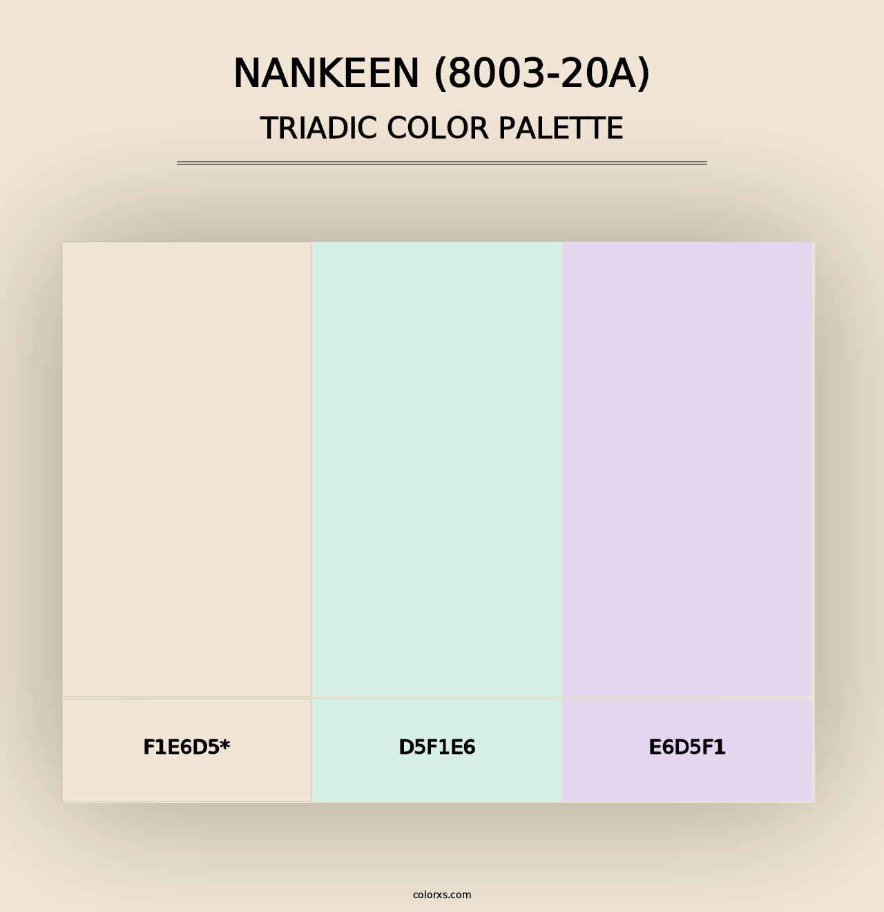 Nankeen (8003-20A) - Triadic Color Palette