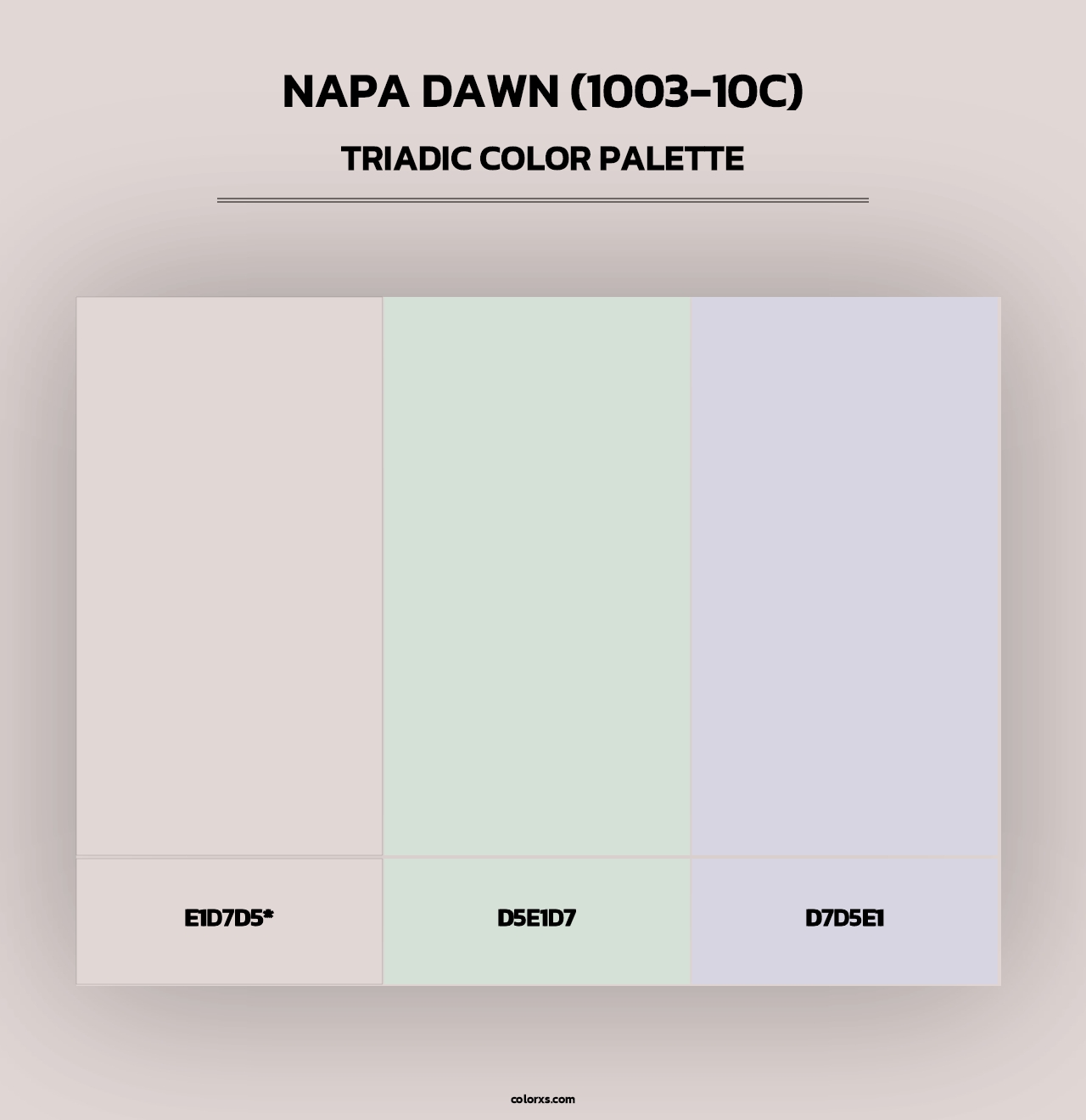 Napa Dawn (1003-10C) - Triadic Color Palette