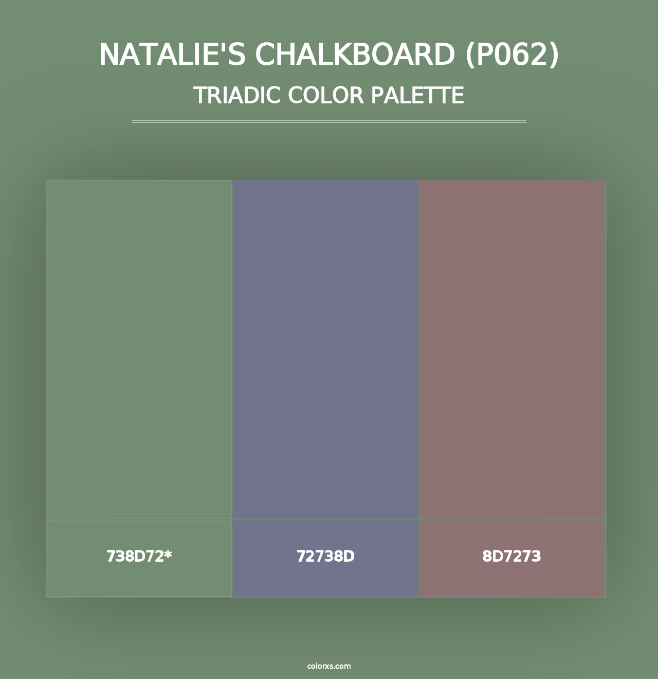 Natalie's Chalkboard (P062) - Triadic Color Palette