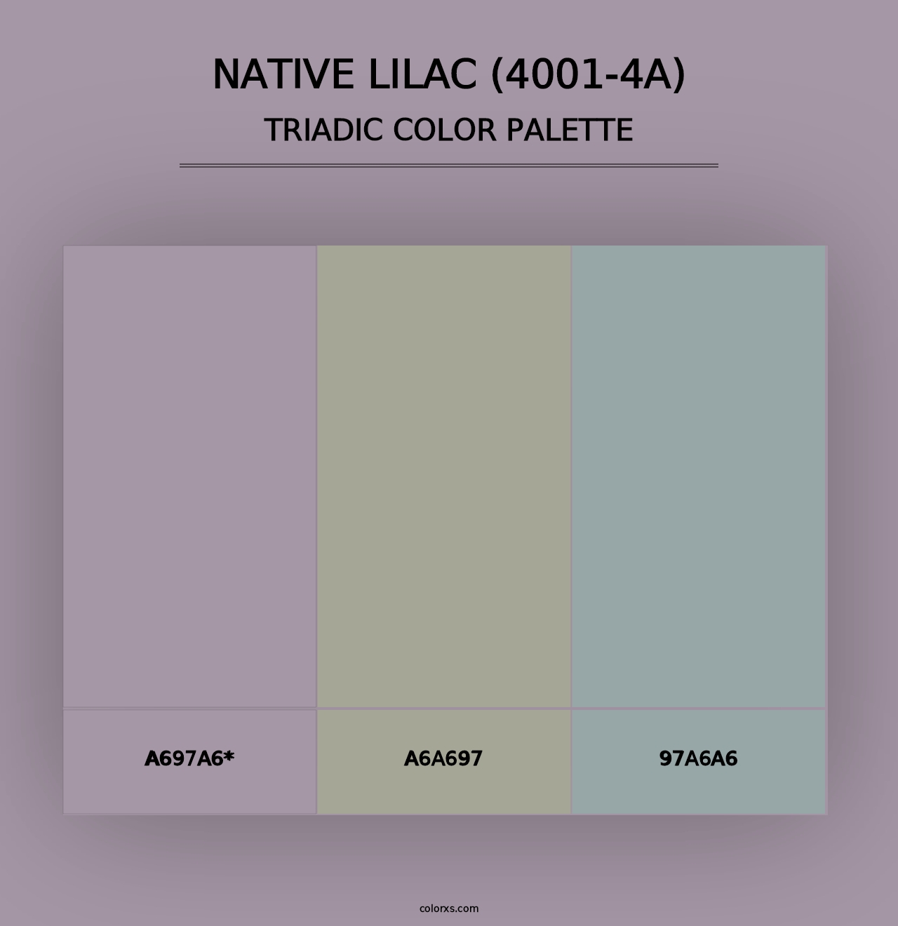 Native Lilac (4001-4A) - Triadic Color Palette