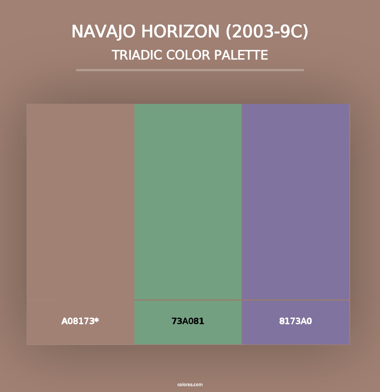 Navajo Horizon (2003-9C) - Triadic Color Palette