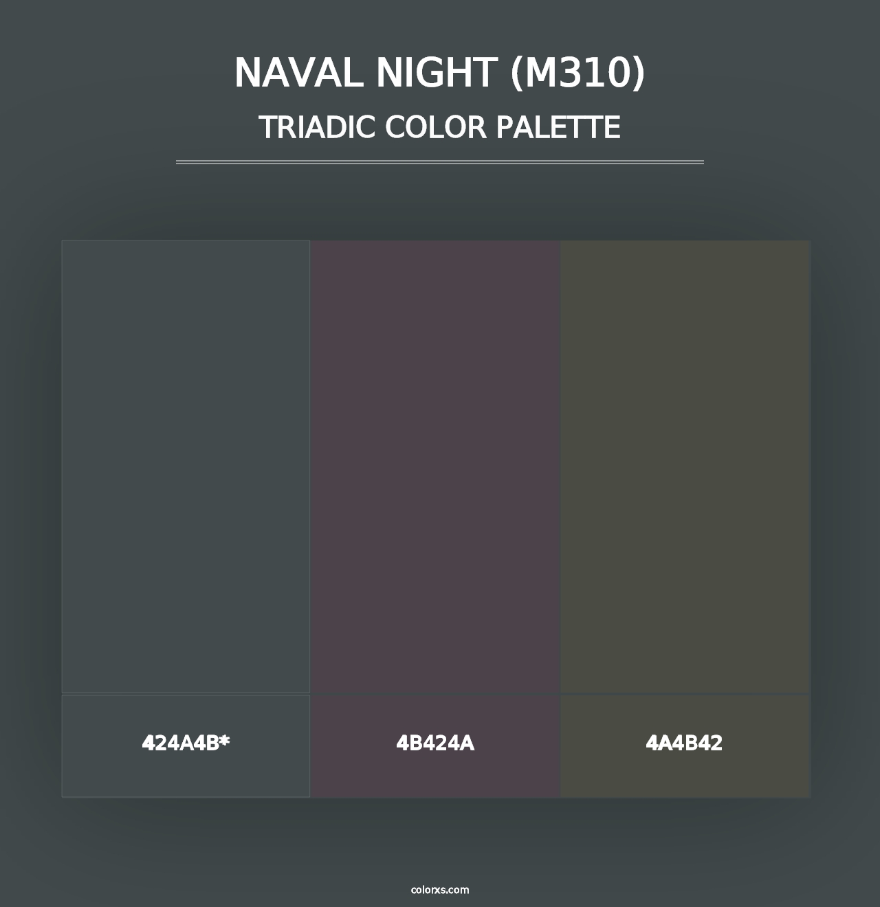 Naval Night (M310) - Triadic Color Palette