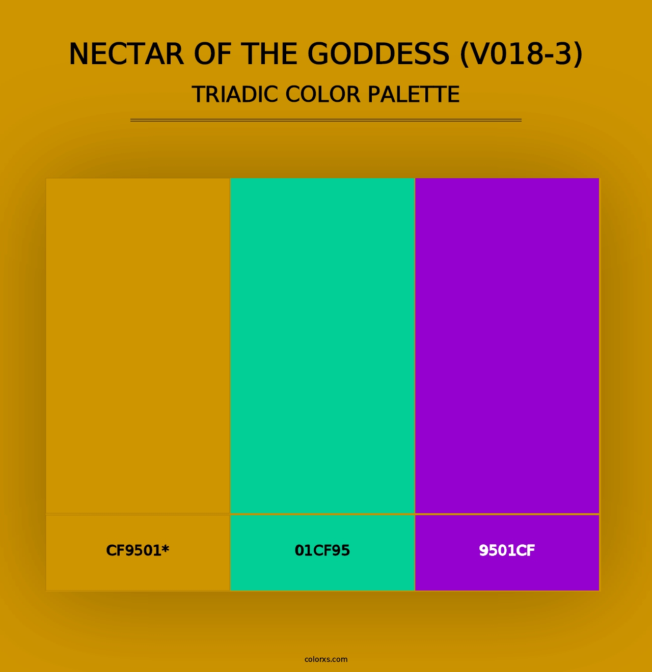 Nectar of the Goddess (V018-3) - Triadic Color Palette