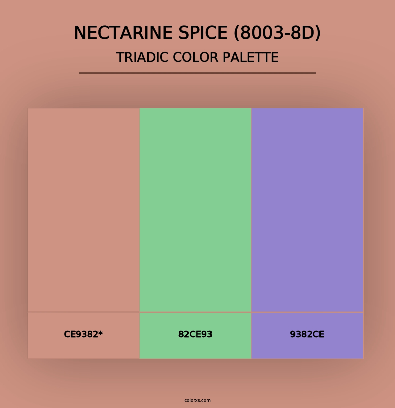 Nectarine Spice (8003-8D) - Triadic Color Palette