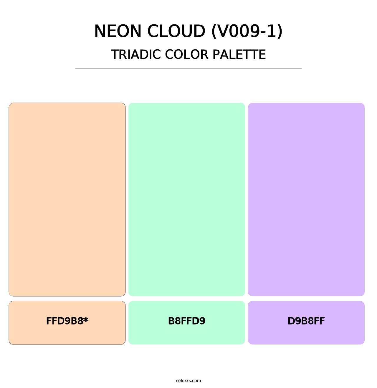 Neon Cloud (V009-1) - Triadic Color Palette