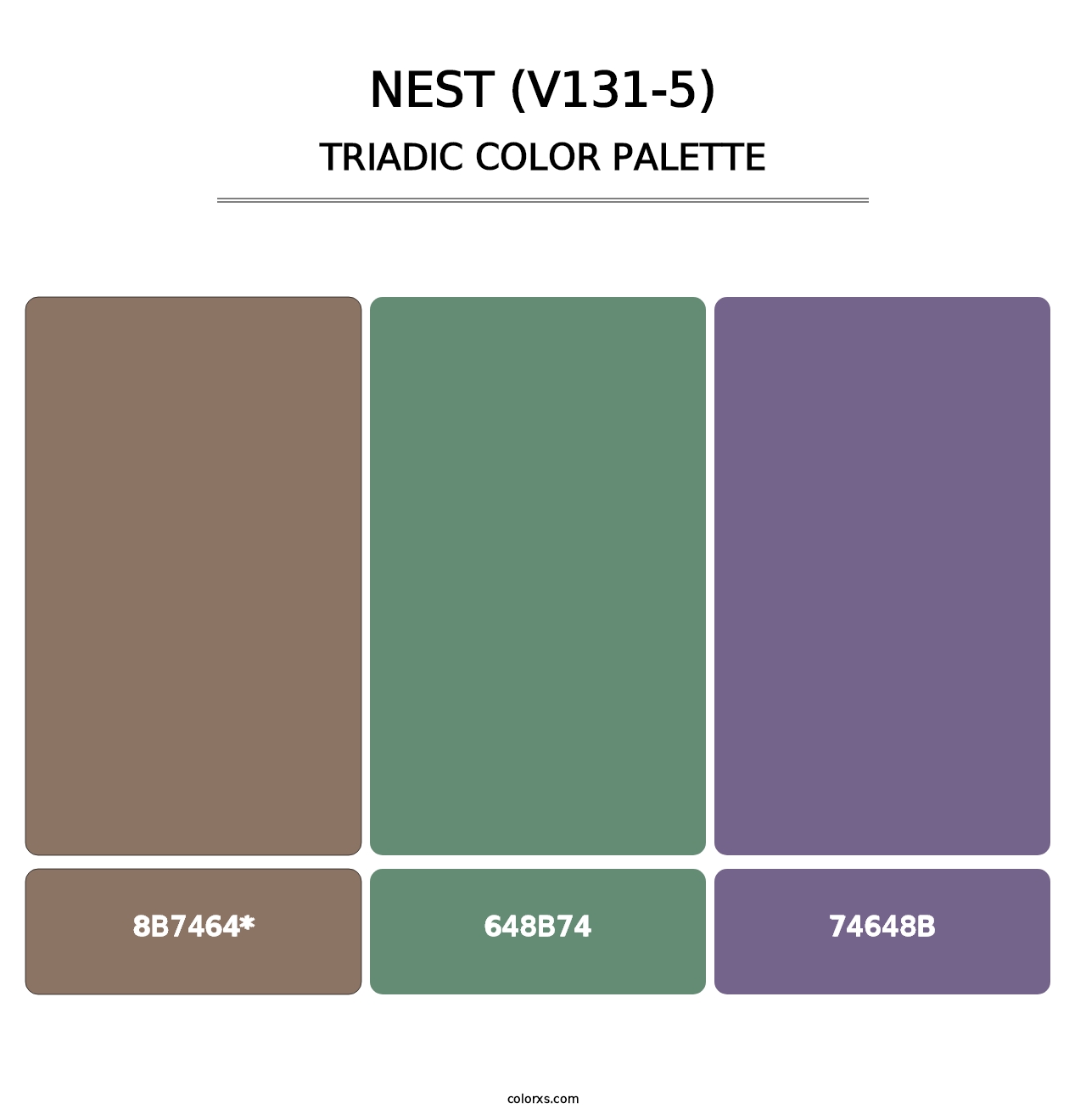 Nest (V131-5) - Triadic Color Palette