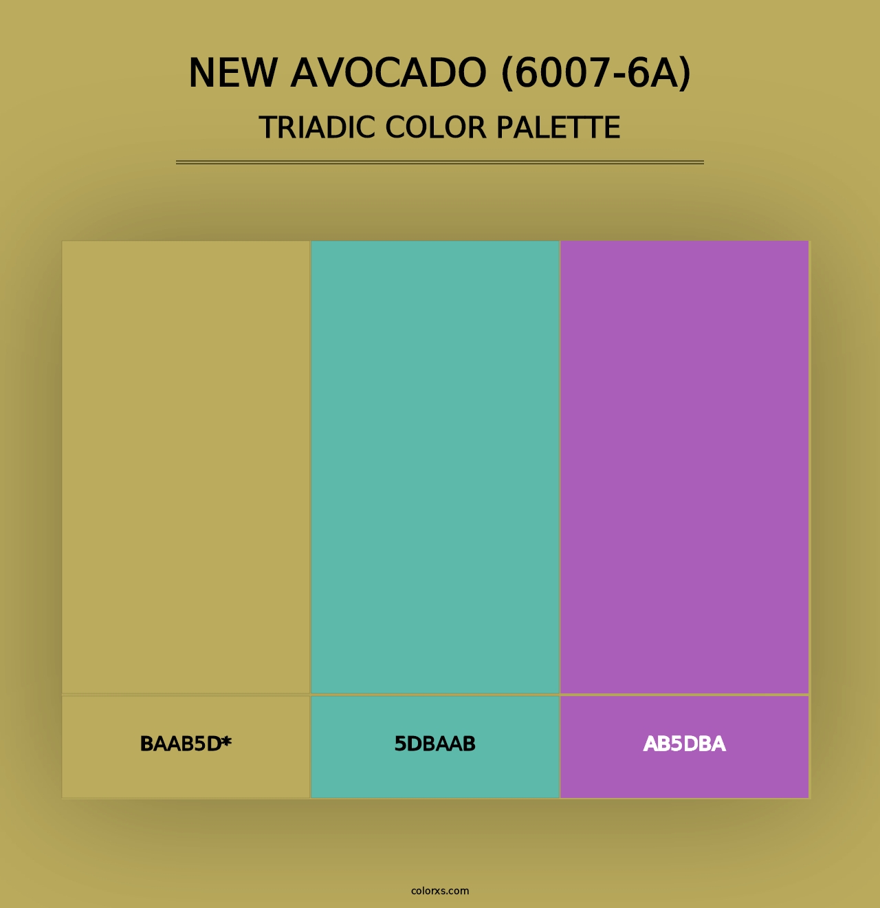 New Avocado (6007-6A) - Triadic Color Palette