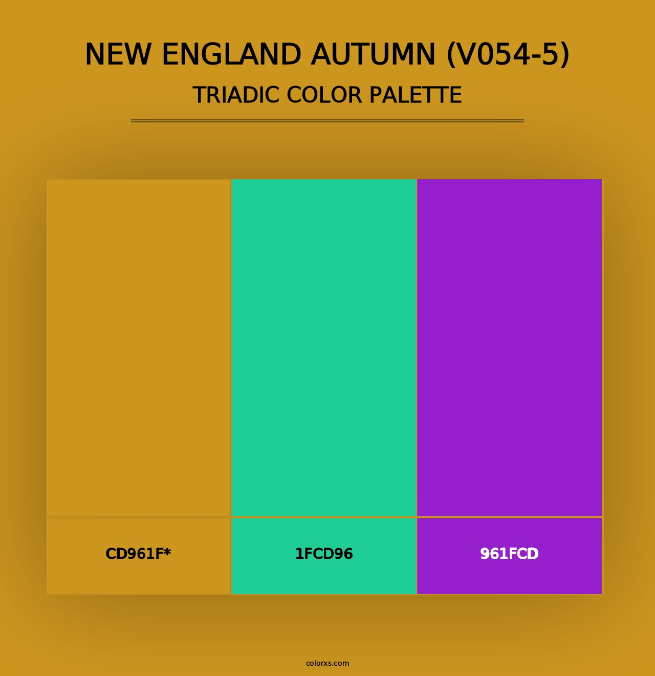 New England Autumn (V054-5) - Triadic Color Palette