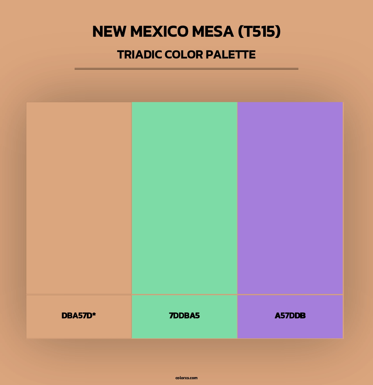 New Mexico Mesa (T515) - Triadic Color Palette