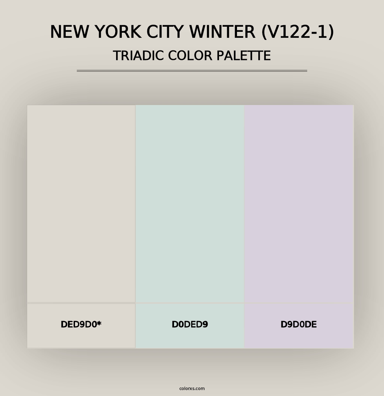 New York City Winter (V122-1) - Triadic Color Palette