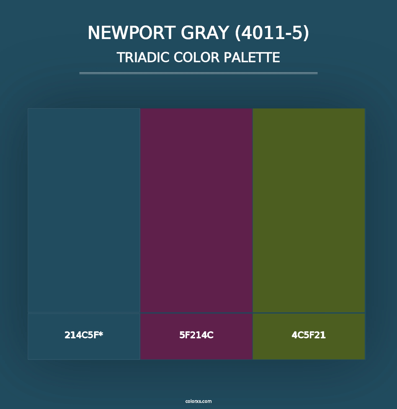 Newport Gray (4011-5) - Triadic Color Palette