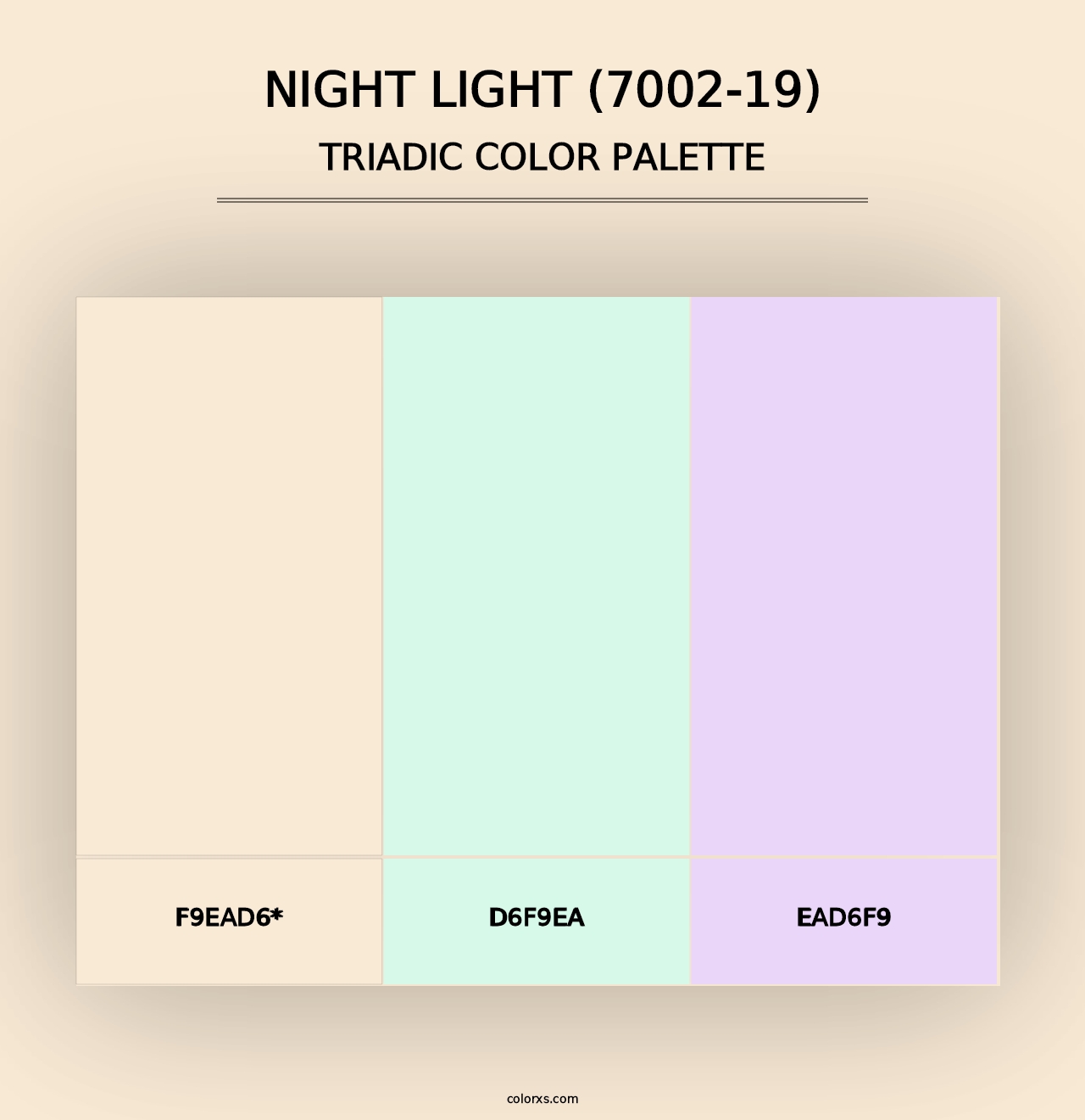 Night Light (7002-19) - Triadic Color Palette