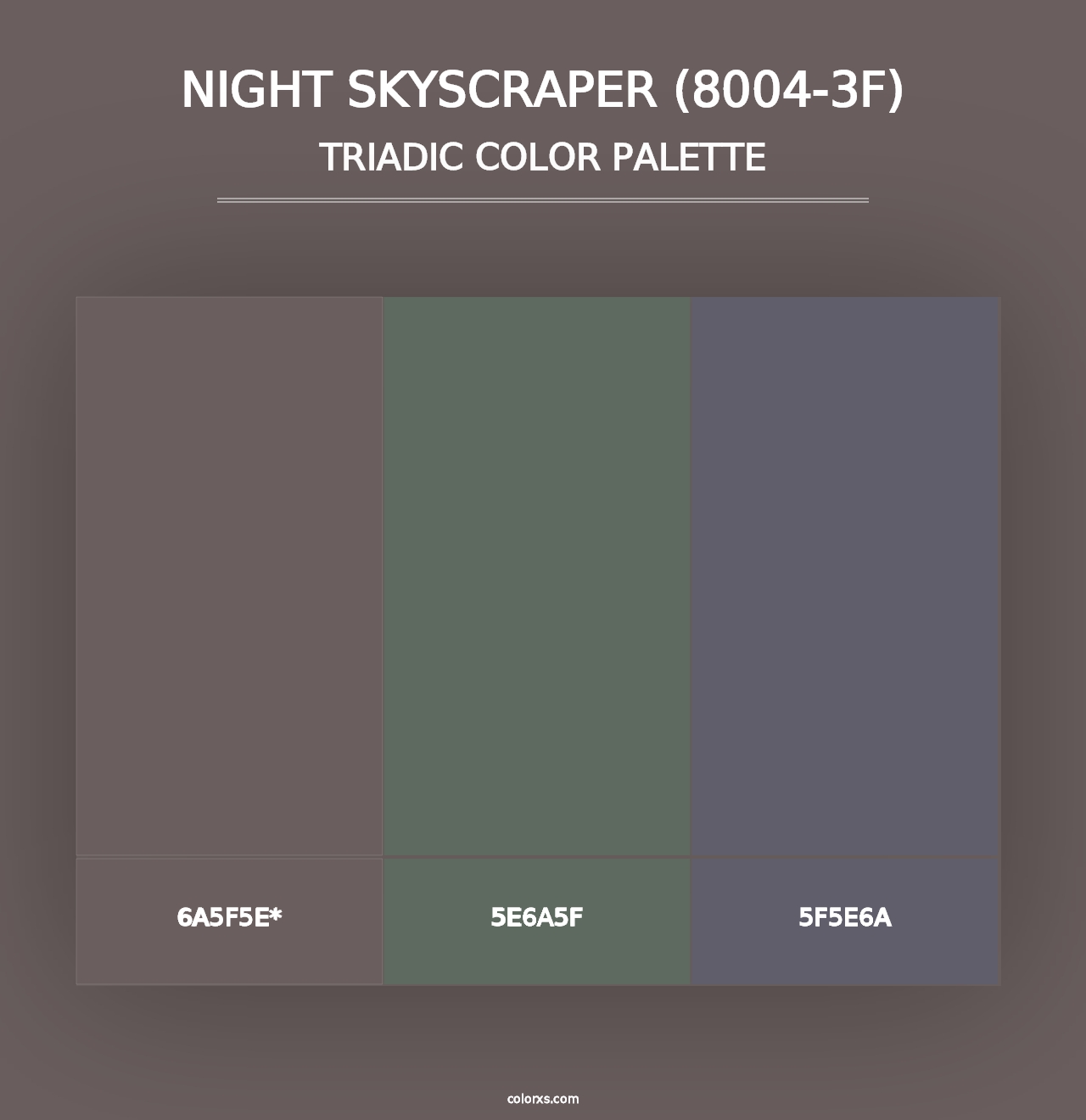 Night Skyscraper (8004-3F) - Triadic Color Palette