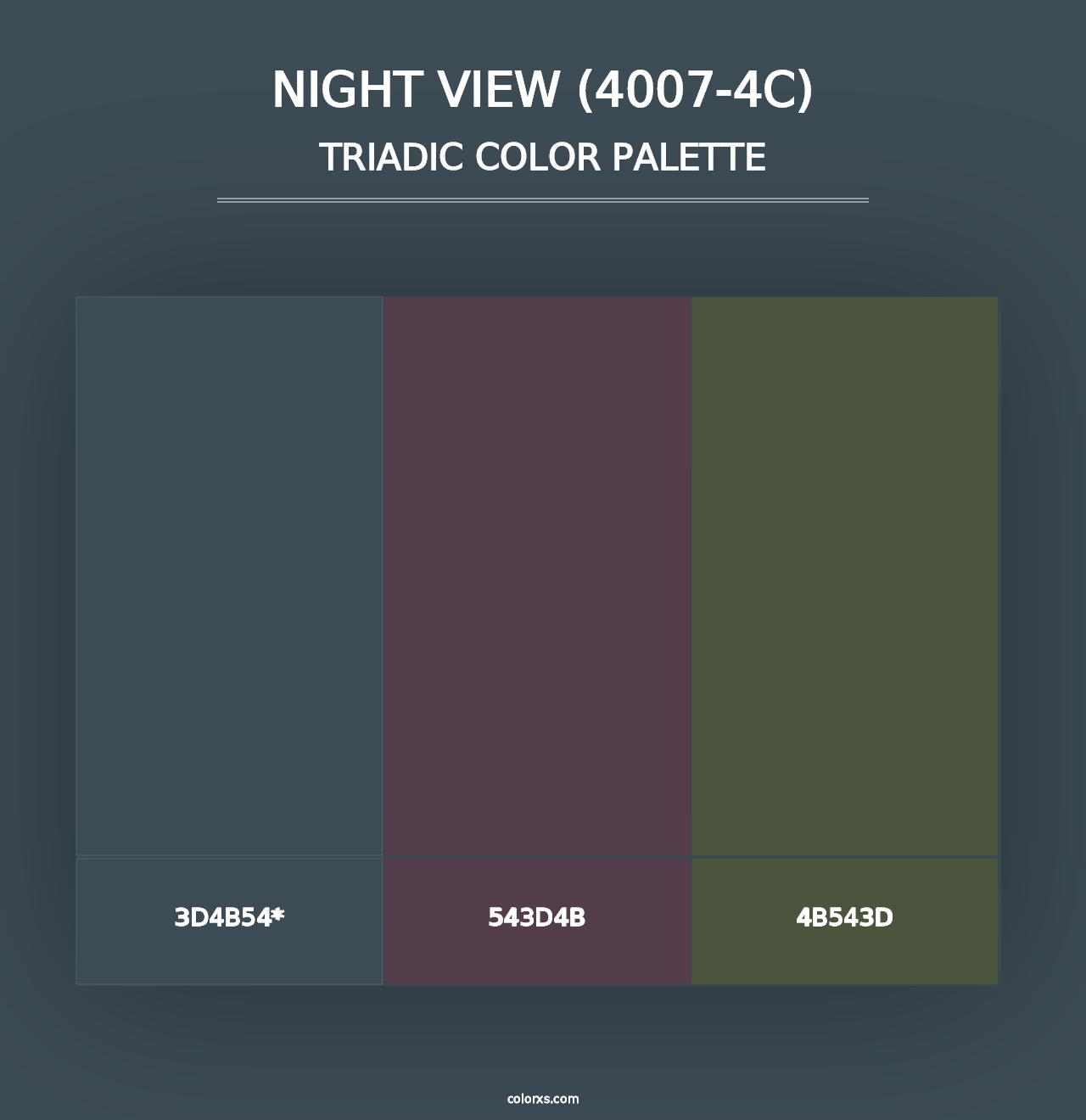 Night View (4007-4C) - Triadic Color Palette