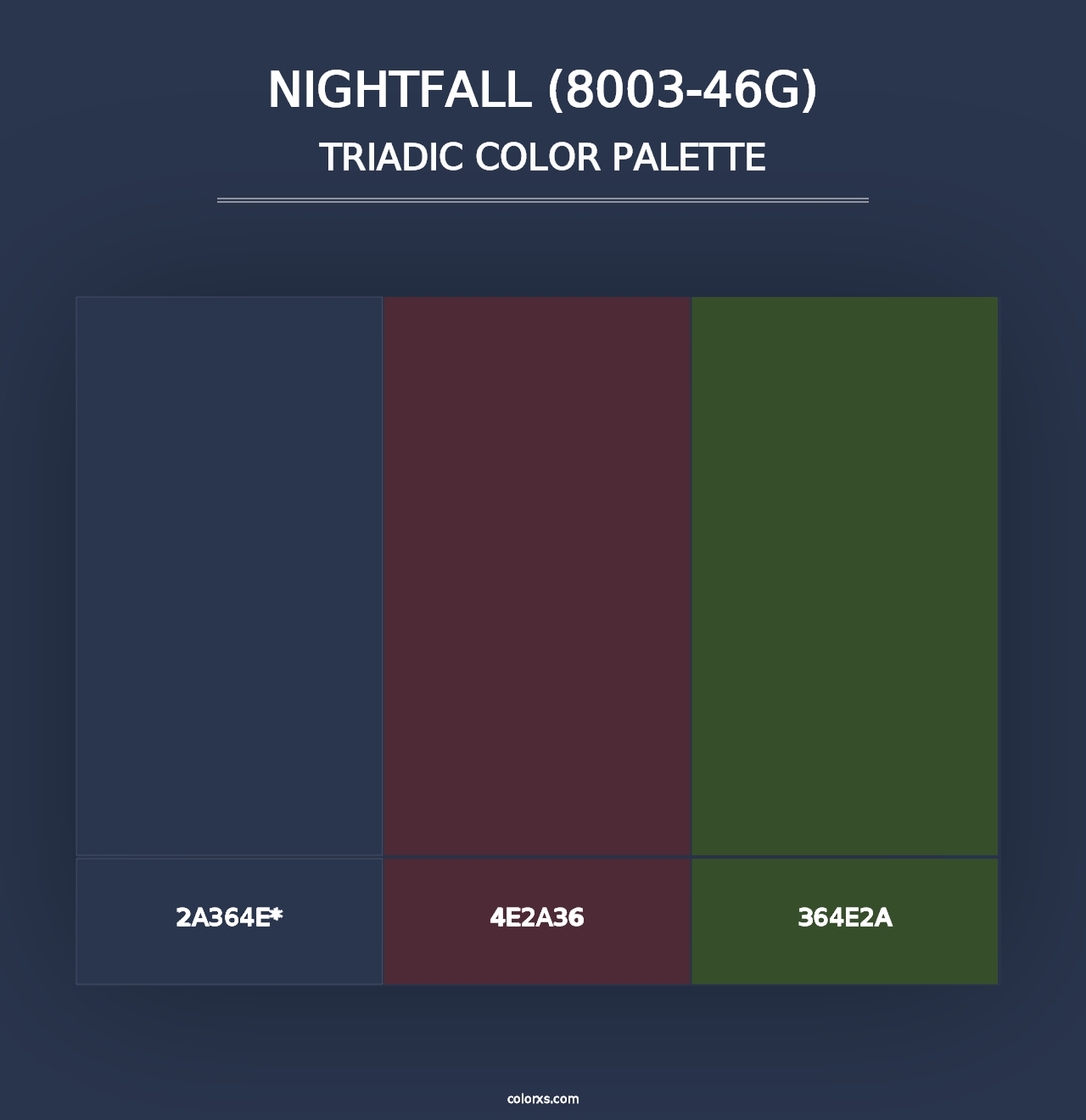 Nightfall (8003-46G) - Triadic Color Palette