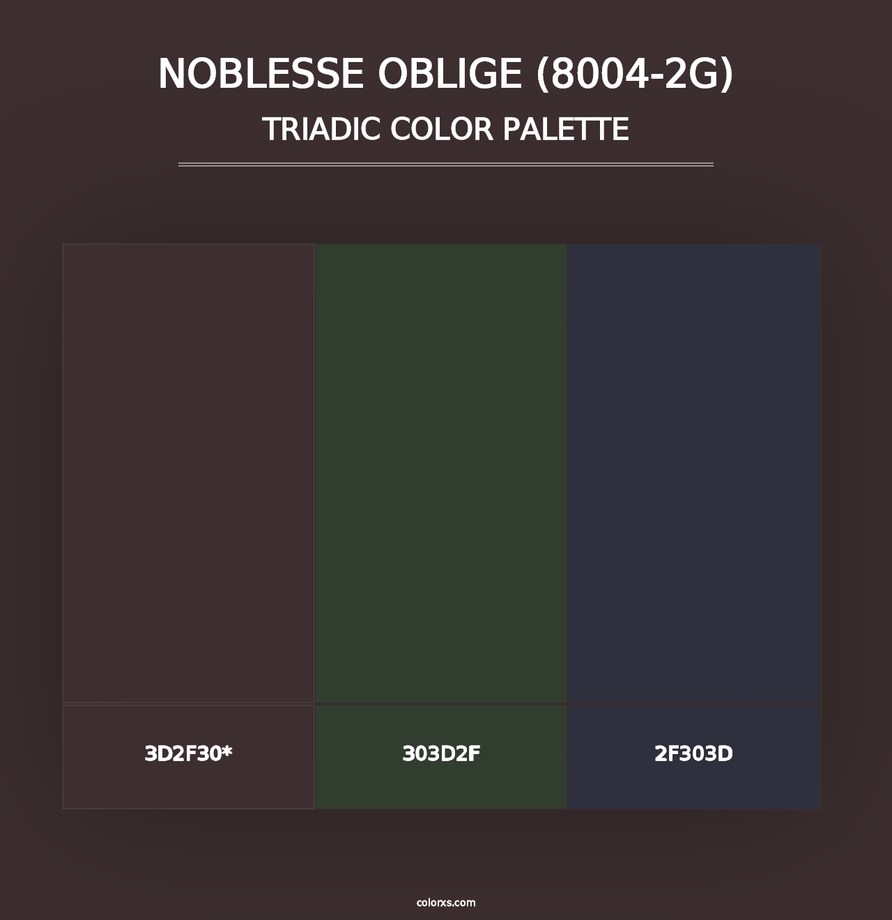 Noblesse Oblige (8004-2G) - Triadic Color Palette