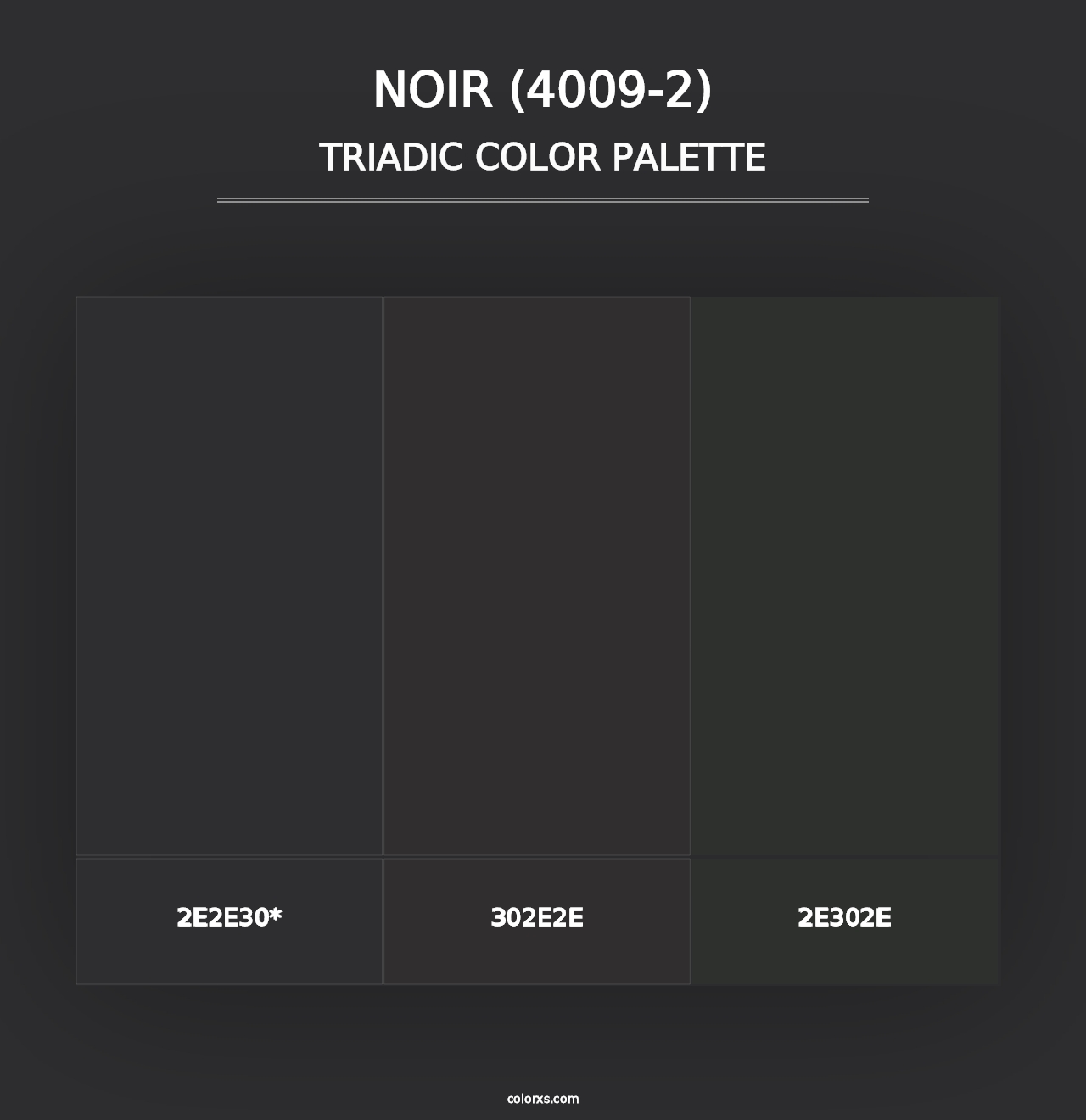 Noir (4009-2) - Triadic Color Palette